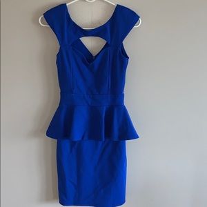 tight blue dress